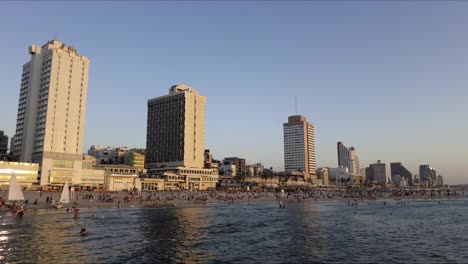 Tel-Aviv-shore-sunset-time-lapse