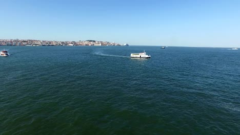 Aerial-from-ferry-boats-on-the-river-Tejo-near-Lisbon-Portugal