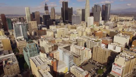 Aerial-Sunny-weather-Downtown-Los-Angeles