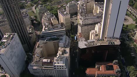 Overhead-Aerial-shot-of-Rio-de-Janeiro-Downtown-to-reveal-city