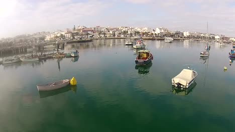 Aerial-from-the-harbor-Lagos-Algarve-Portugal