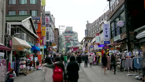 South-Korea-Seoul-Stadt-Straße-Zeitraffer
