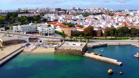 Aerial-from-the-city-Lagos-in-the-Algarve-Portugal