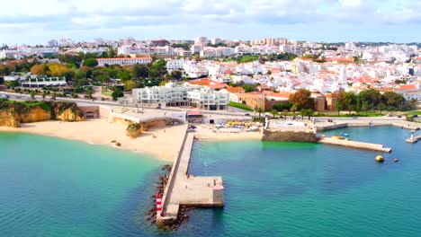 Aerial-from-the-city-Lagos-in-the-Algarve-Portugal