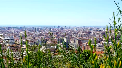 Panoramic-View-of-Barcelona-in-Spain-at-the-day