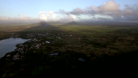 Aerial-view-of-coast-line-of-Mauritius-Island