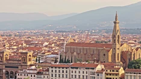 aerial-view-of-the-Basilica-of-Santa-Maria-del-Fiore-in-Florence,-Italy