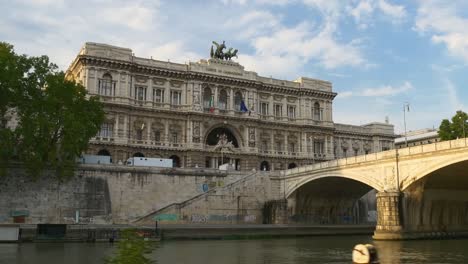 italy-sunset-time-rome-city-bridge-court-of-cassation-bay-panorama-4k