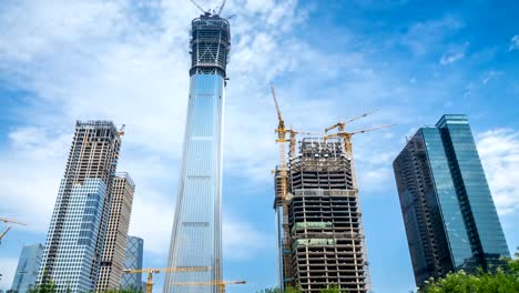 Time-lapse-of-the-beijing-CBD-buildings-,China