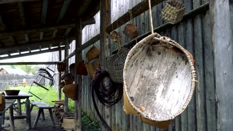 Colonial-Era-Items-Hanging-From-Beams