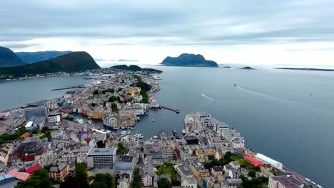 City-of-Alesund-Norway-Aerial-footage