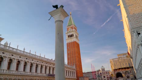 The-tall-tower-of-the-Palace-of-Ducale-in-Venice