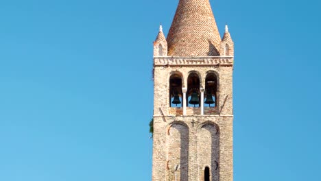 The-bell-tower-of-the-church-in-Venice-Italy