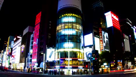 St.-de-Harumi-en-obturación-lenta-de-4K-de-lapso-de-Ginza-noche-zoom