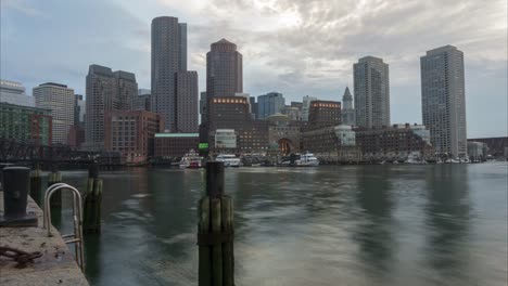 Zeitraffer-auf-Skyline-von-Boston-in-Massachusetts.-USA.