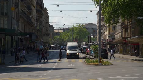 Switzerland-day-time-geneva-city-traffic-street-square-panorama-4k