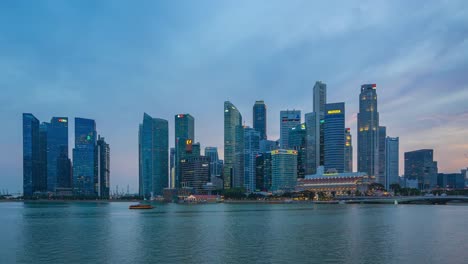 Día-de-vídeo-de-lapso-de-tiempo-de-noche-del-horizonte-de-paisaje-urbano-de-Singapur