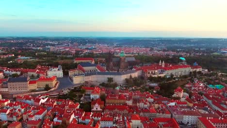 Aerial-view-of-Prague-city-and-River-Vitava