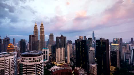 Time-lapse-of-kuala-lumpur-cityscape-at-night