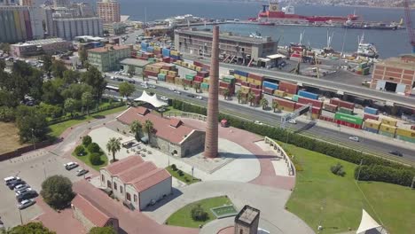 historic-air-gas-tank,-city-view,-drone,-Tarihi-Hava-Gazı-Deposu