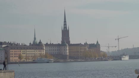 Closer-look-of-the-big-building-on-the-port-area-in-Stockholm-Sweden