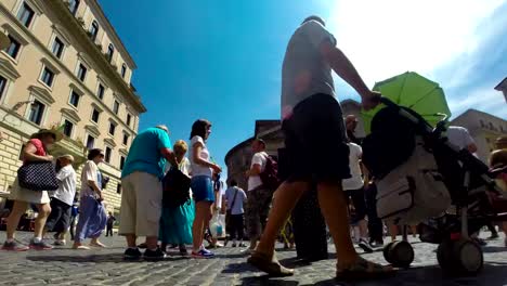 Panteón-de-Italia-en-Roma-edificio-square-time-lapse