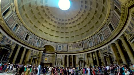 Italy-Rome-Pantheon-building-indoors-time-lapse