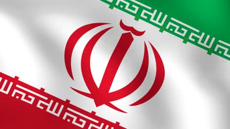 Winken-Iranische-Flagge,-Nahaufnahme