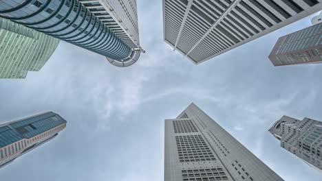 Low-angle-view-of-Banks-and-Commercial-buildings-in-Central-Business-District