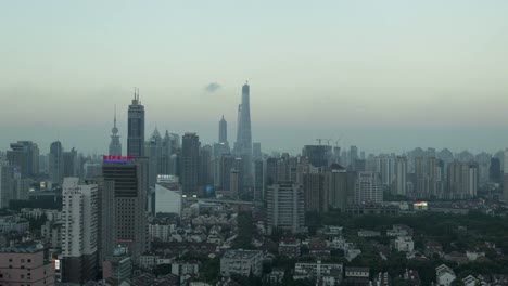 Shanghai-Cityview,-4k,-Timed-Shooting,-Night-View