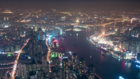 Shanghai-cityscape-night-,-4k,-Time-Lapse