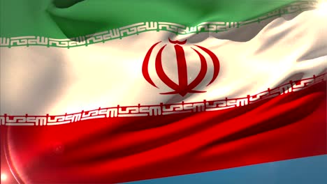 Large-iran-national-flag-waving