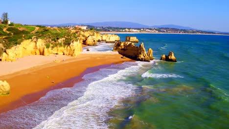 Aerial-from-natural-rocks-at-Lagos-in-Portugal