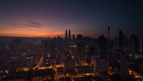 Sunrise-Zeitraffer-in-Kuala-Lumpur-City