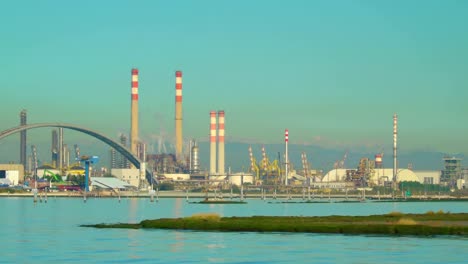 The-big-industrial-factory-on-the-seaside-in-Venice-Italy