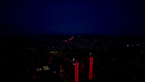 Timelapse-de-Istanbul-y-rascacielos-en-la-noche