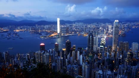 a-wide-panning-right-shot-at-dusk-from-the-peak-lookout