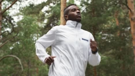 Focused-Man-Running-along-Forest-Road