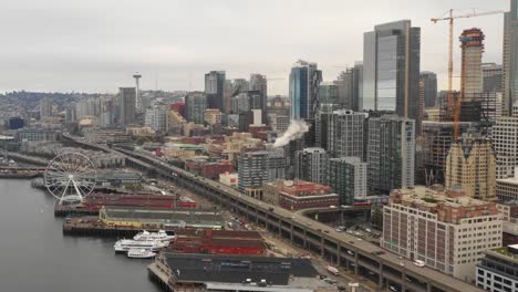 Aerial-drone-footage-Seattle-Washington-USA