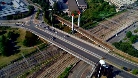 Aerial-view-of-elevated-road-4k