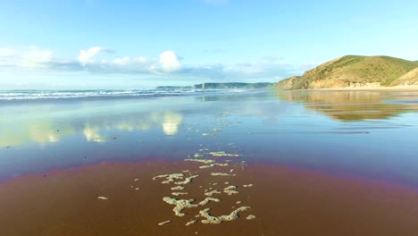 Aerial-from-the-beach-Vale-Figueiras-in-Portugal