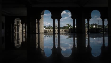 Time-Lapse---Clouds-moving-behind-Silhouetted-Arches