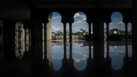 Time-Lapse---Clouds-moving-behind-Silhouetted-Arches