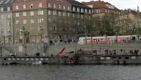 Sailing-on-Vltava-river-in-Prague