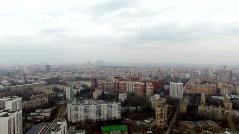 Aerial-view-of-sleeping-buildings-and-complexes-with-yard-and-playground