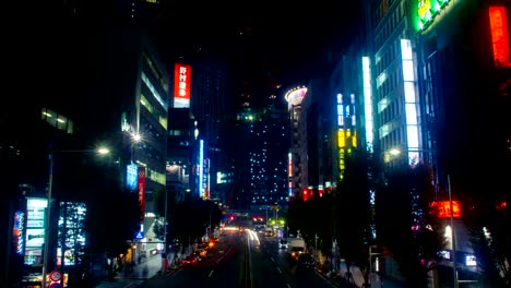 Lapso-de-la-noche-4K-en-construcción-cerca-de-Avenida-de-Meiji-en-Shibuya