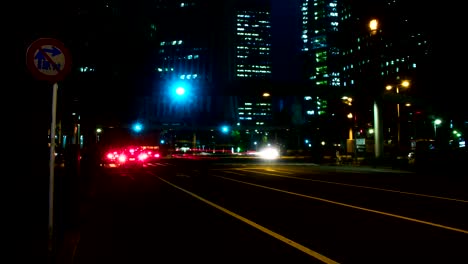 Night-lapse-4K-resolution-slow-shutter-at-Shinjuku-west-side-crossing