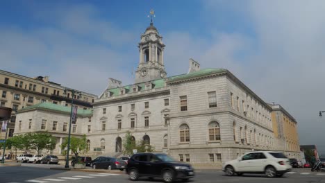 Day-Summer-Establishing-Shot-of-Portland-Maine-City-Hall