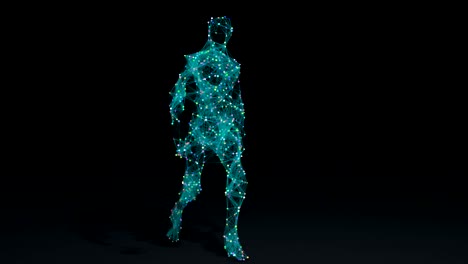 Man-walking-in-wireframe-drawing-with-data