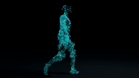 Man-walking-in-wireframe-drawing-with-data